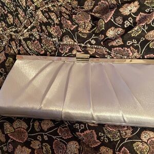 Jessica McClintock Shimmering Silver Clutch